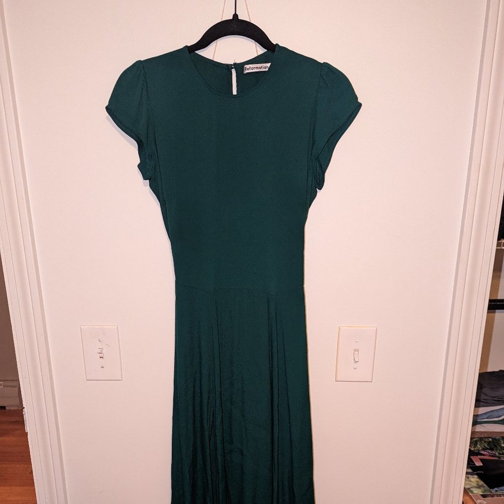 Emerald Green Reformation Gavin Dress